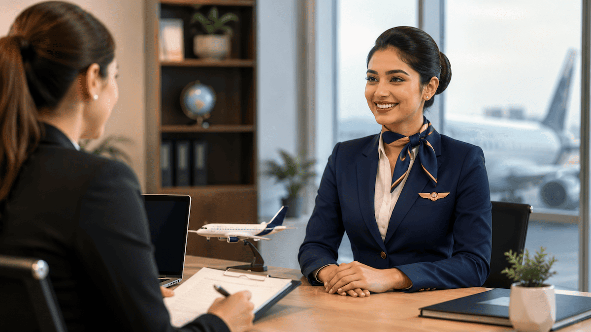 Airline interview with professional