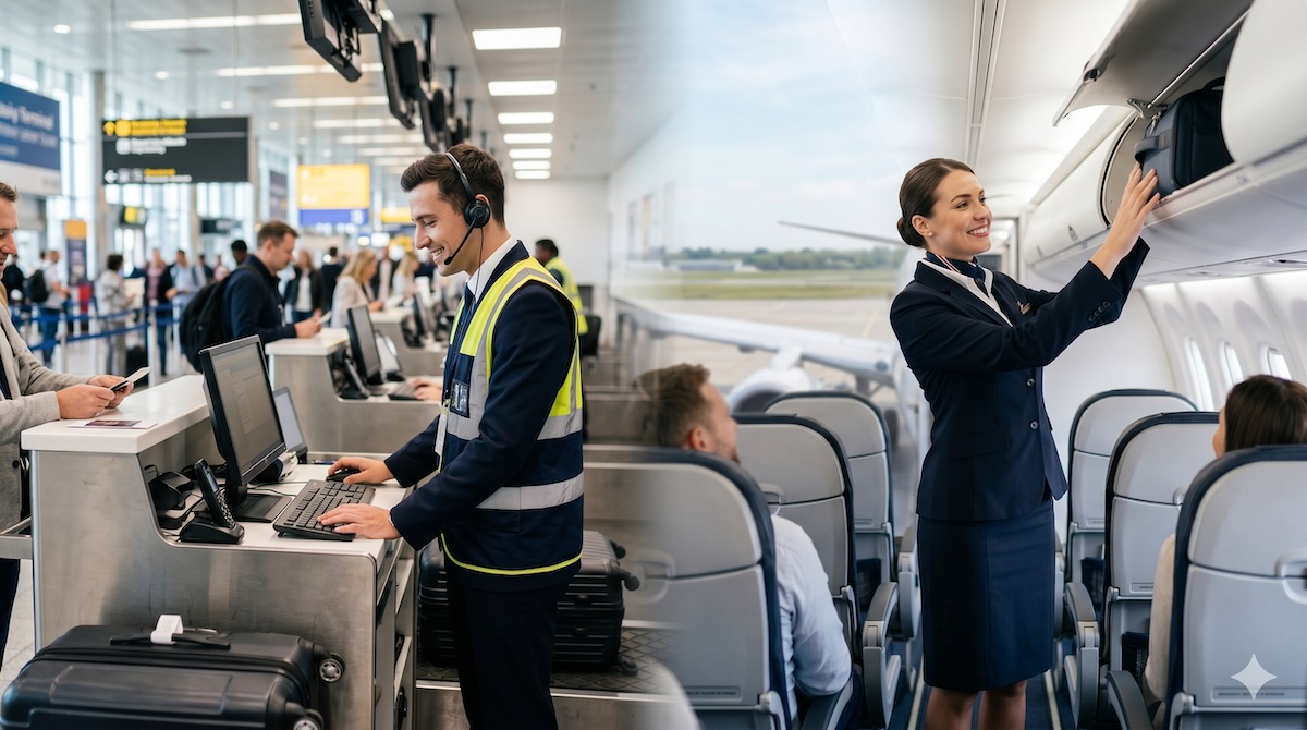 Airport Ground Staff Course vs Cabin Crew Course